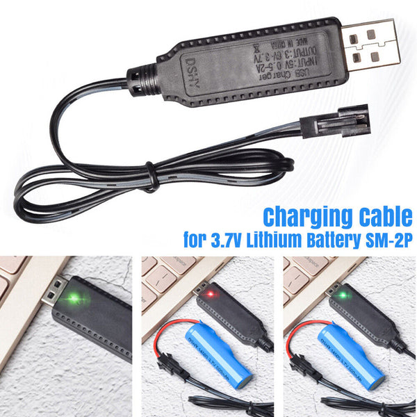 5/10 Usb-Charger Cable For 3.7V Lithium Battery Charger SM 2P ForRC Car-Aircraft