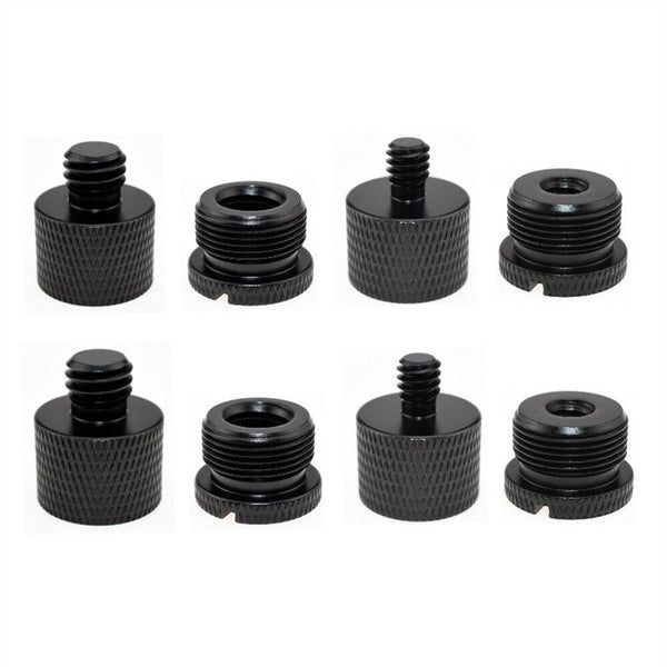 8Pcs Mic Thread 3/8 Mic Screw Adapters Adapter Kit 5/8 to 1/4 to 5/8 Mic Stand