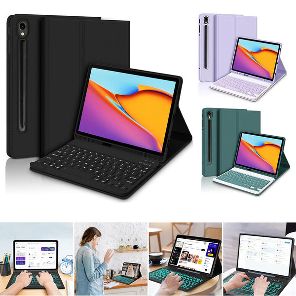 Portable Keyboard Mouse Smart Case Cover For Samsung Galaxy Tab S9 FE