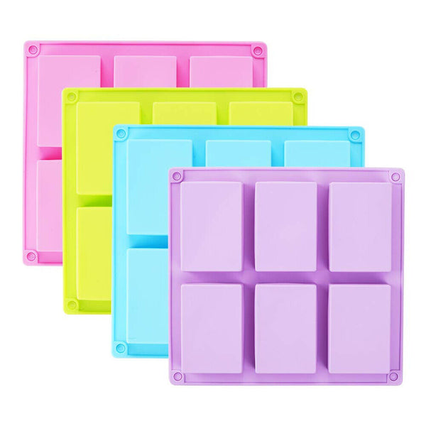 3Pcs Silicone Soap Mold DIY Handmade Soap Making Rectangle  Shape Molds AU