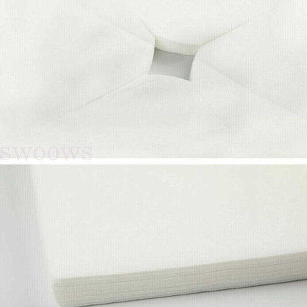 100/500pcs Disposable Face Pad Bed Table Face Hole Cover Massage Beauty Salon