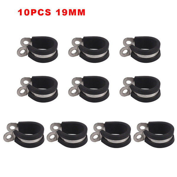 up100 P Clips Rubber Lined Cable Hose Pipe Clamps Holder Air Clip Clamp 6mm-24mm