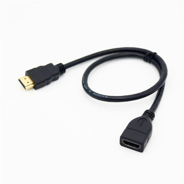 0.5M/1M HDMI Extension Cable Male to Female Lead v2.0 3D 4K For PS4 Xbox HDTV