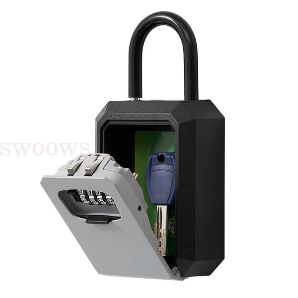 1/2x 4-Digit Combination Lock Key Safe Storage Box Padlock Security Home Outdoor