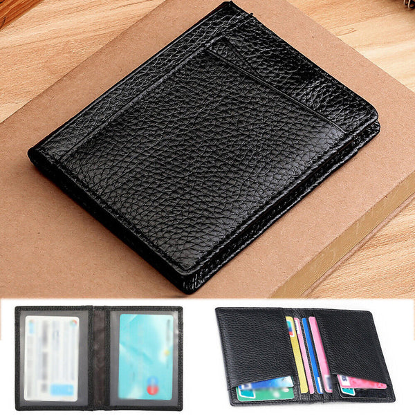 Genuine Mens Leather Wallet Cowhide Coin Purse Wallet Multiple Card Slots NEW