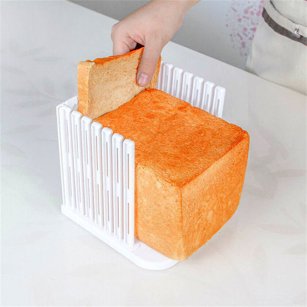 2pc Bread Slicer Cutter Mold Maker Slicing Cutting Guide Loaf Toast Kitchen Tool