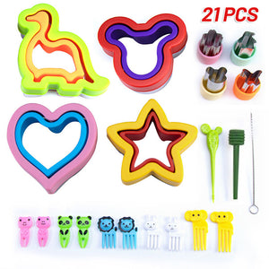 19 / 21Pcs Sandwich Cutter and Sealer Set DIY Cookie Cutters for K*h*