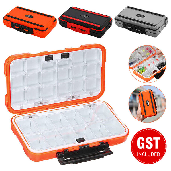 1/2/PC Large Fishing Tackle Box Double Side Bait Hooks Storage Box with Dividers