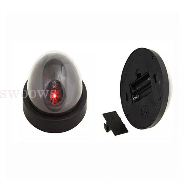 Dome Dummy Home Security Surveillance Camera W/ Simulated IR Flashing Red HOME