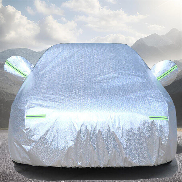 Waterproof Aluminum Car Cover 6 Layer Large Rain UV Dust Hail Resitant Full Size