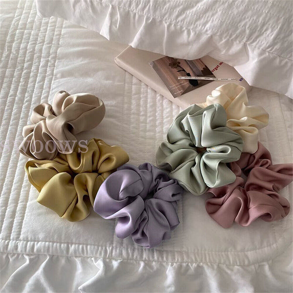 1/4pcX Large Scrunchies Hair Bands Bobbles Elastic Holder Girls Women Ponytail