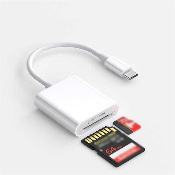 3 In 1 USB 3.1 Type-c Card Reader To SD/TF/USB Hub Adapter Micro SD Card PC