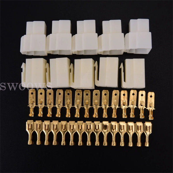 pin Cable Car Connector Terminal Plug Kits Automotive Electrical wire 6.3mm