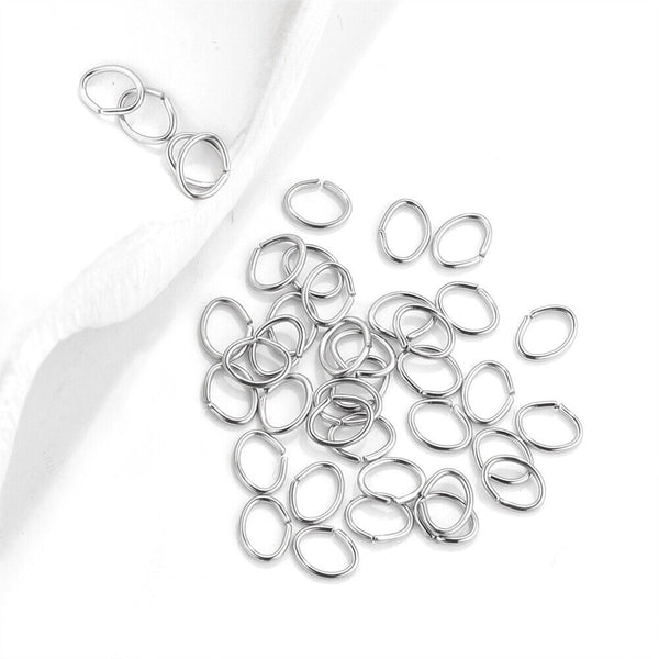 Jump Ring 10mm Silver Findings DIY Jewellery Open Connector Stainless Steel