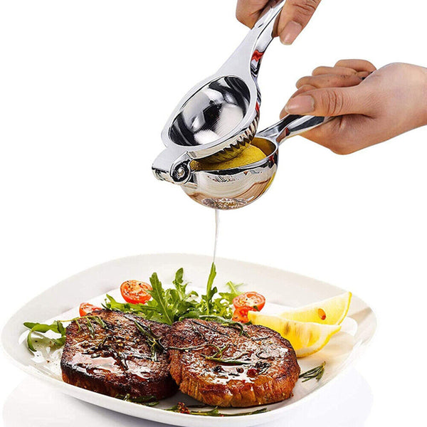 STAINLESS STEEL LEMON LIME SQUEEZER JUICER KITCHEN HOME MANUAL HAND PRESS TOOL