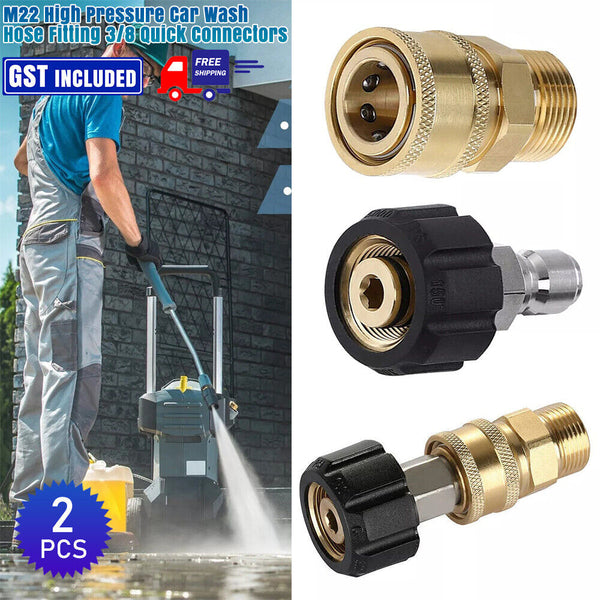 5000PSI M22-Swivel Pressure Washer Hose Adapter 3/8 Quick Connect Fittings