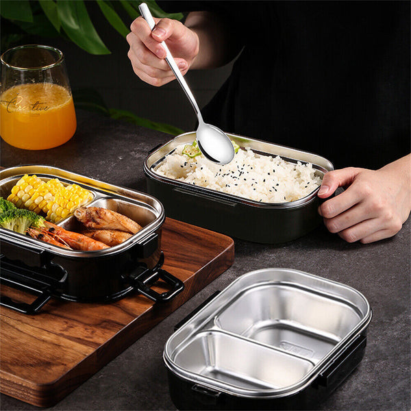 Doule-Layer Stainless Bento Box Leak-Proof Thermal Insulation Portable Lunchbox