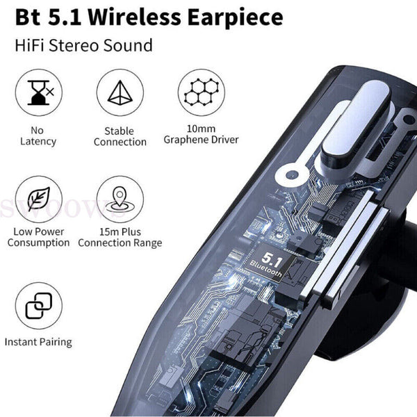 Bluetooth Headphones Wireless Headset with Mic Business Driver Portable Earphone