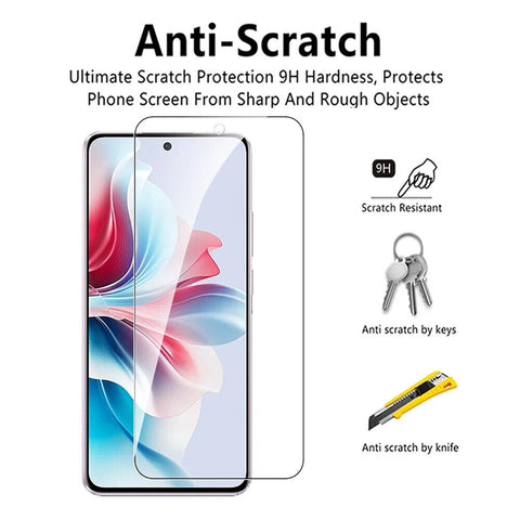 2x Bubble-Free Tempered Glass Screen Protector For OPPO Reno11 F 5G