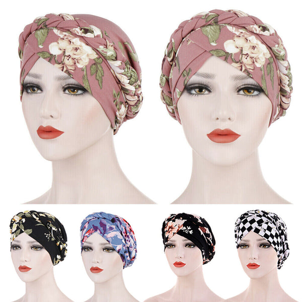 Women's Floral Chemo Cap Cancer Hat Muslim Hair Scarf Turban Hijab Head Wrap NEW