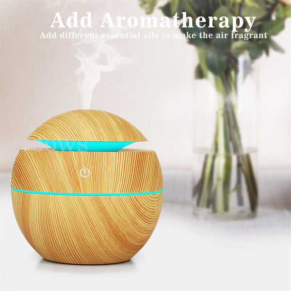 Ultrasonic Aroma Air Humidifier Aromatherapy Diffuser Essential Oil LED Purifier