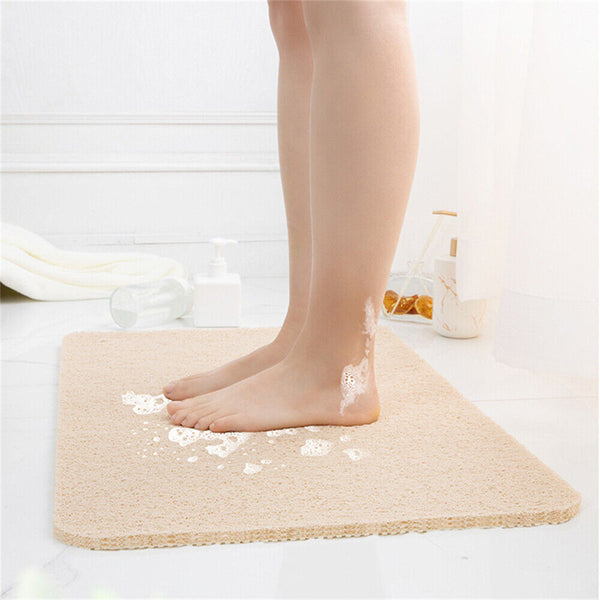 Anti Slip Loofah Shower Rug Bathroom Bath Mat Carpet Water Drains Non Slip AU