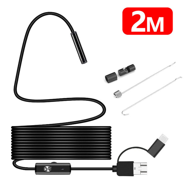 Waterproof HD Endoscope USB Type-C Borescope Inspection Snake Camera For Android