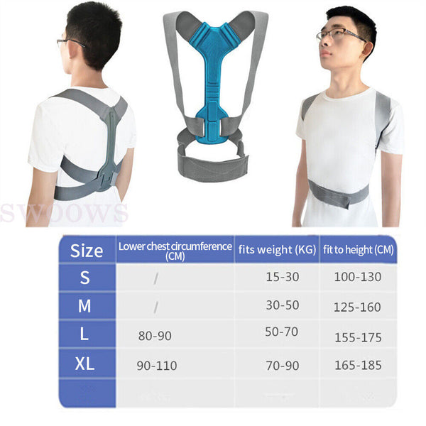 Posture Corrector Clavicle Support Back Straight Shoulders Brace Strap Correct