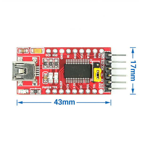 1-10PCS FTDI FT232RL USB to TTL Serial Adapter Converter 5V / 3.3V Module