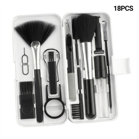 18PCS Keyboard Cleaner Kit Keycap Puller Earphone Brush Phone Cleaning Tools