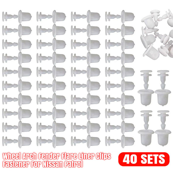 40 sets Wheel Arch Fender Flare Liner Clips Fastener For Nissan Patrol GU