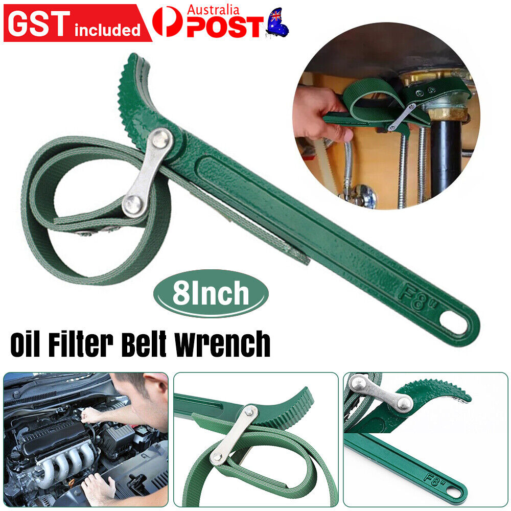 Oil Filter Belt Wrench Puller Strap Spanner Filter Cartridge Removal Tool New AU