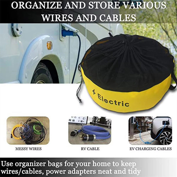 1/2 x Hose Bag Caravan Camping Cable Organizer Electrical Cords Storage Bags