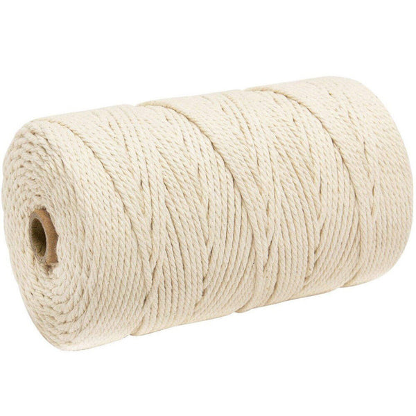 3/4/5mm Natural Cotton Rope Cord Twine Braided Rope Cord Hand Craft Macrame DIY