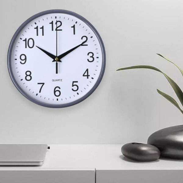 Wall Clock Quartz Round Square Wall Clock Silent Non-Ticking Battery Operated AU