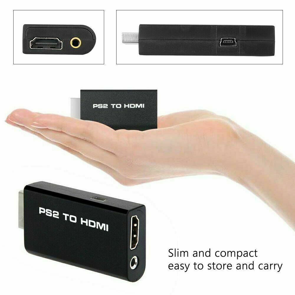 AU PS2 to HDMI Video Converter Composite AV to HDMI PlayStation 2 HD Adapter AU