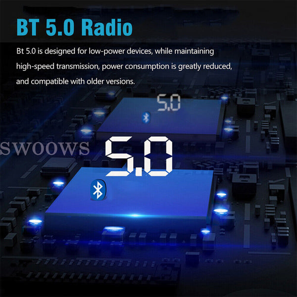 Bluetooth 5.0+ Mp3 Player BT Car 2USB FM Transmitter Adapter Wireless PD