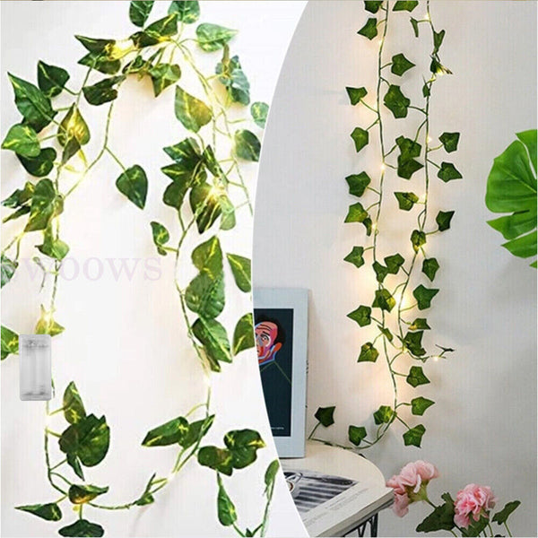 2M - 10M LED String Fairy Lights Wedding Party Vine Ivy Garden Party Lamp Decor