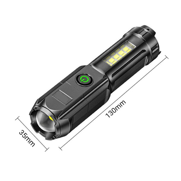 NEW USB Rechargeable LED Tactical Flashlight Super Bright Torch Zoomable