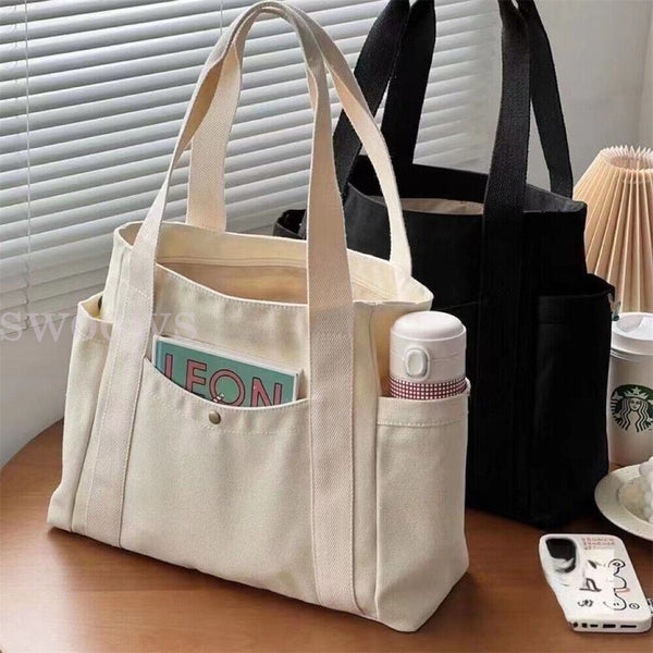 Women Canvas Tote Bag Travel Casual Handbag Shoulder Bag Large Shopping Bags