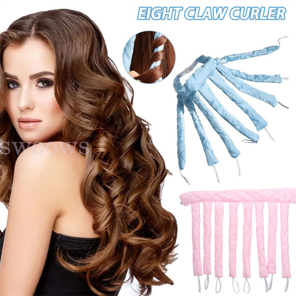 1/2 Heatless Curling Rod Headband Lazy Curler Hair Curls Ribbon Hair Styling DIY