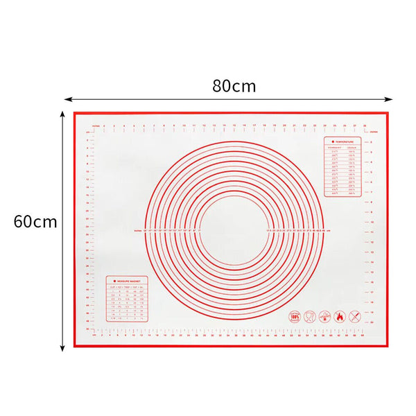 Silicone Baking Mat Non-Stick Rolling Cake Dough Scale Pastry Clay Fondant Sheet