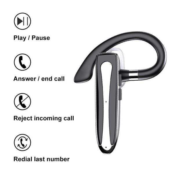 Bluetooth Wireless Earpiece Trucker Handsfree Earphone Earbud Headset