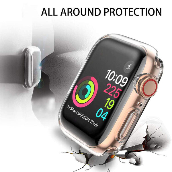 Glass Screen Protector Case Cover For Apple Watch Series 8 7 6 5 4 SE 44/41/45mm