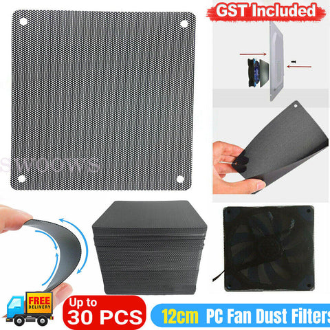 10/30Pc 120mm PVC Fan Dust Filter PC Dustproof Case Cuttable Computer Mesh Cover