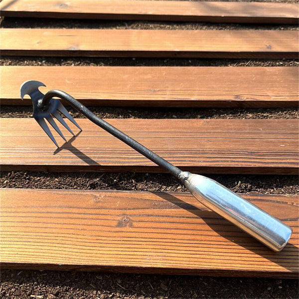 Stainless Steel Hand Weeder Rake Weeding Weed Remover Puller Manual Tool Garden