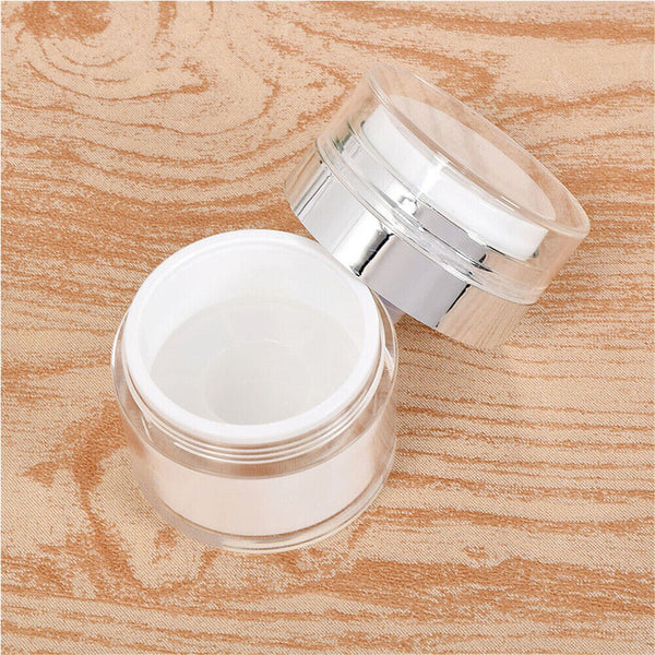 Airless Pump Cosmetic Jar Travel Vacuum Cream Bottle Refillable Container AU