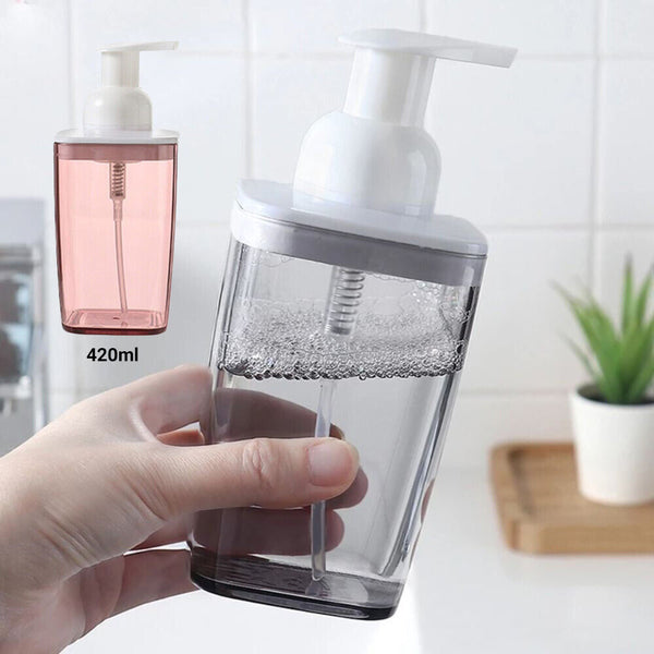 Empty Plastic Foaming Hand Soap Bath Dispenser Foam Pump Liquid Bottle Kitchen