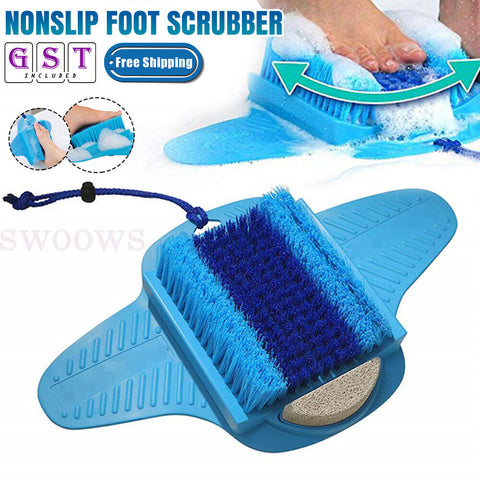 Shower Feet Scrubber Brush Cleaner Pumice Stone Bristles Spa Suction Massage Pad