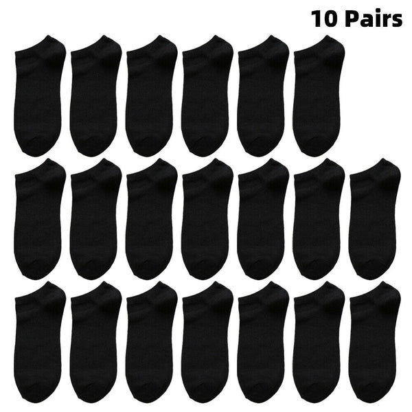 1-10 Pairs Low Cut Socks Cotton Soft Breathable Non-Slip Casual Ankle AU Hot